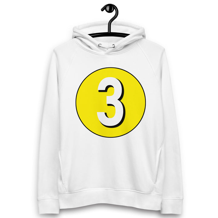 Unisex pullover hoodie: White on Yellow 3