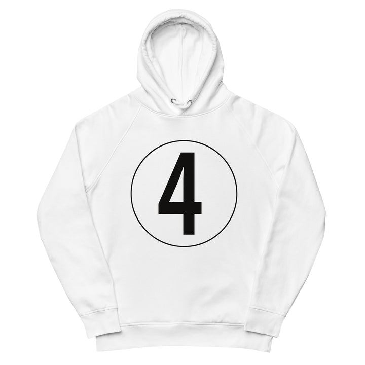 Unisex pullover hoodie: Black on White 4