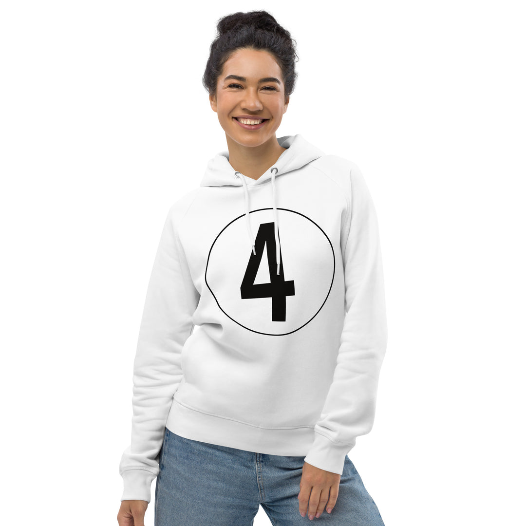 Unisex pullover hoodie: Black on White 4