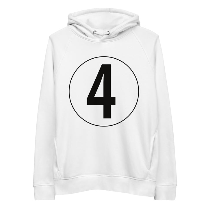 Unisex pullover hoodie: Black on White 4