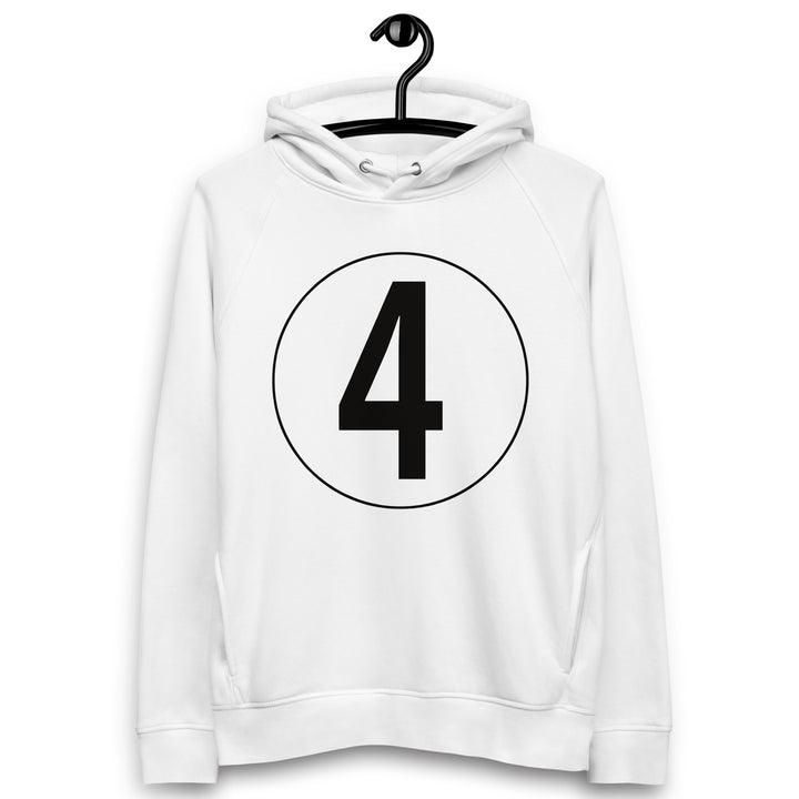 Unisex pullover hoodie: Black on White 4