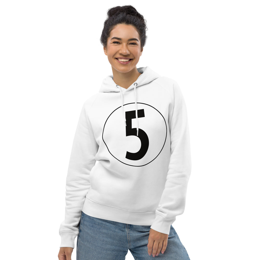 Unisex pullover hoodie: Black on White 5