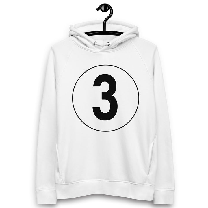 Unisex pullover hoodie: Black on White 3