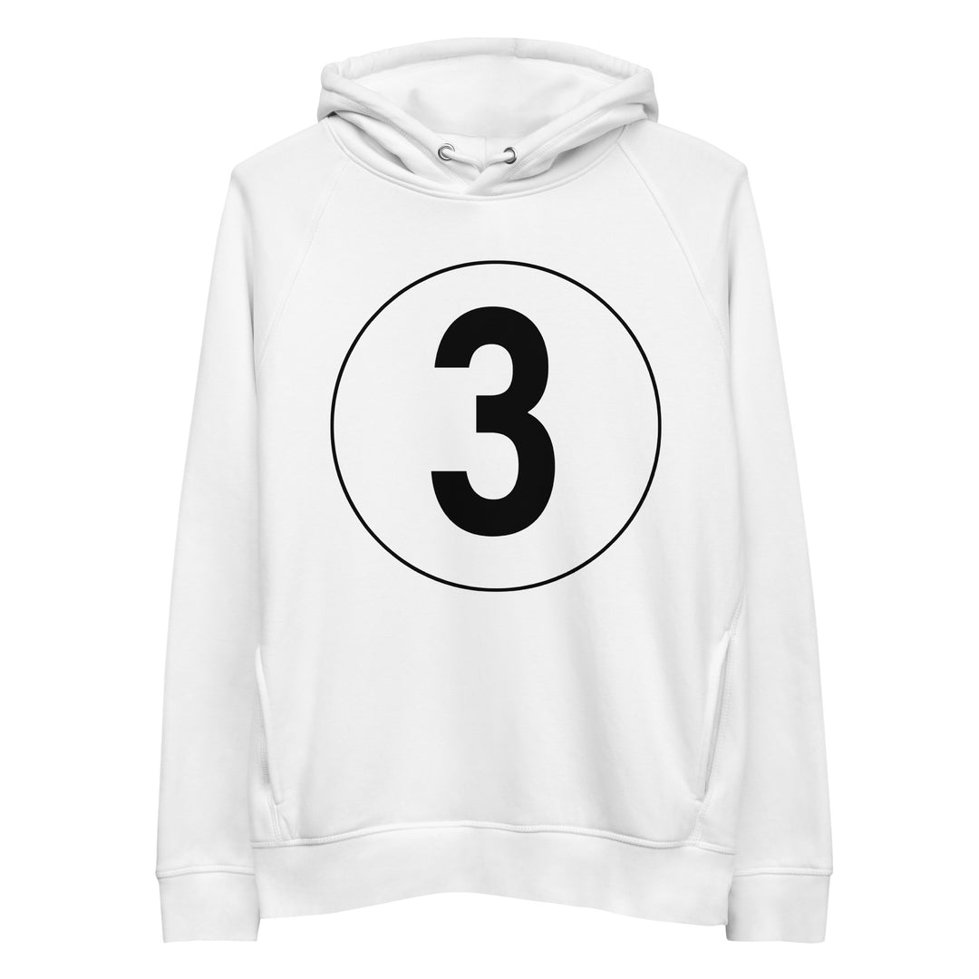 Unisex pullover hoodie: Black on White 3