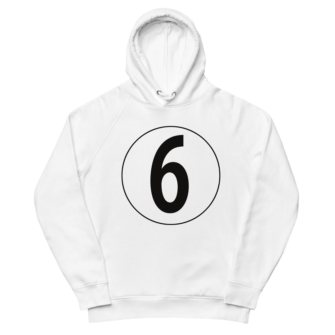 Unisex pullover hoodie: Black on White 6