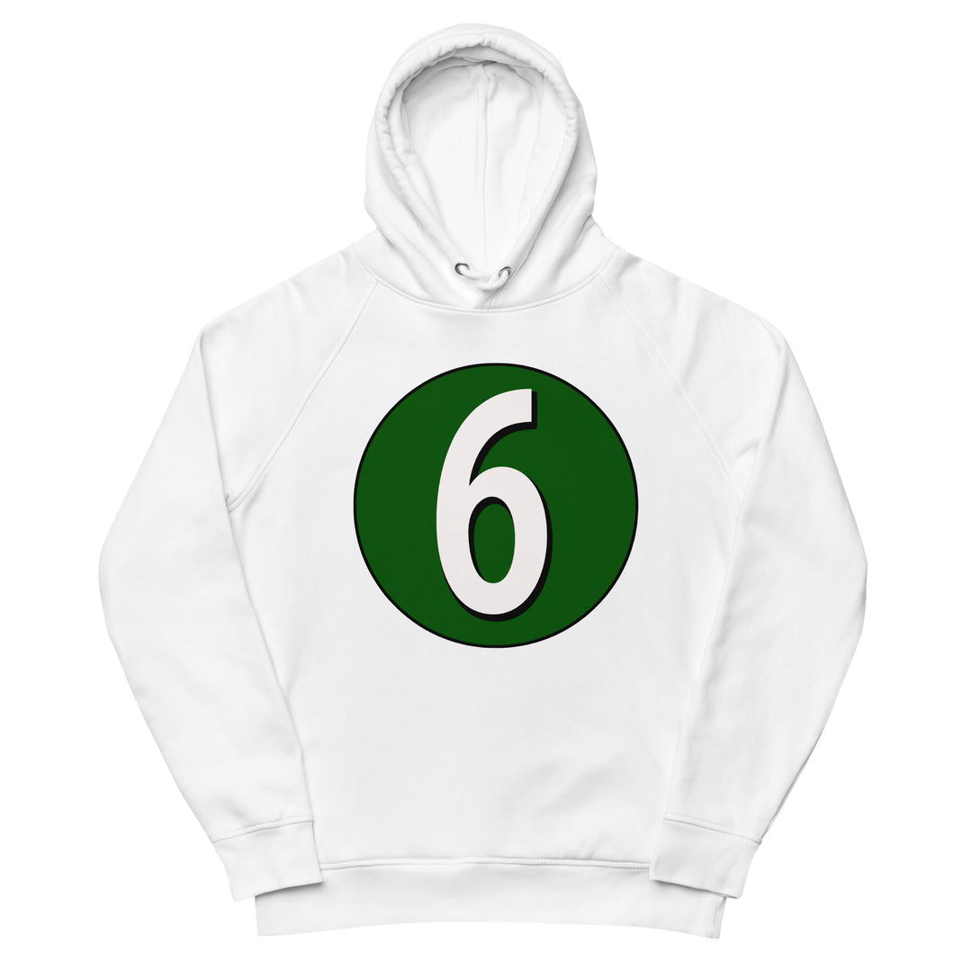 Unisex pullover hoodie: White on Hunter Green 6