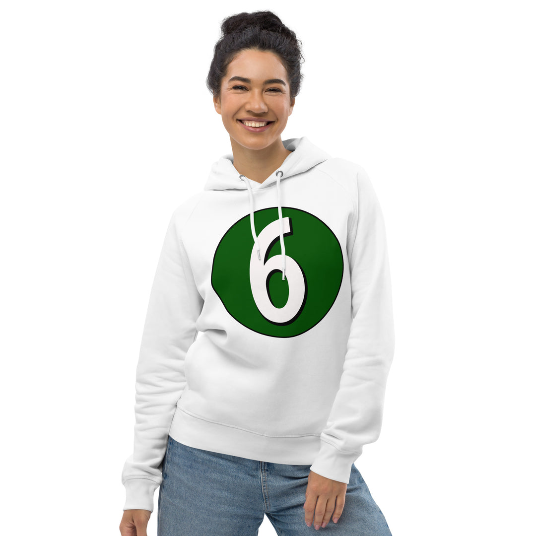 Unisex pullover hoodie: White on Hunter Green 6