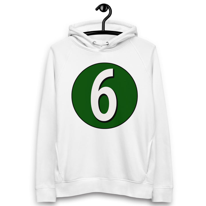 Unisex pullover hoodie: White on Hunter Green 6