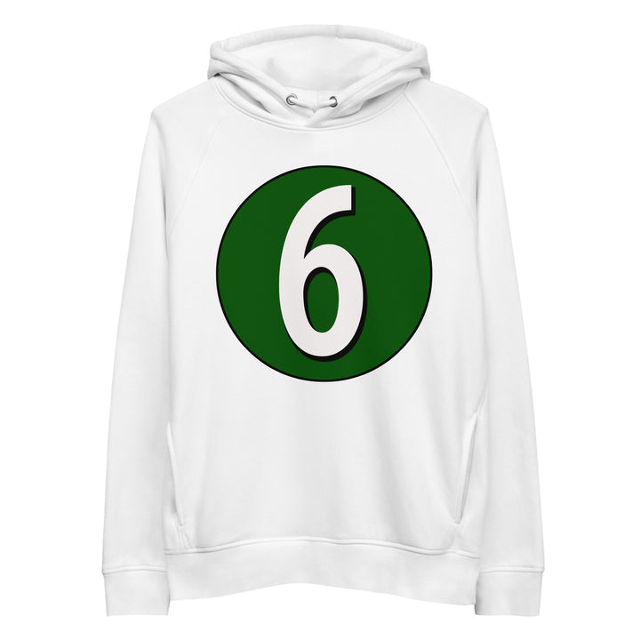 Unisex pullover hoodie: White on Hunter Green 6