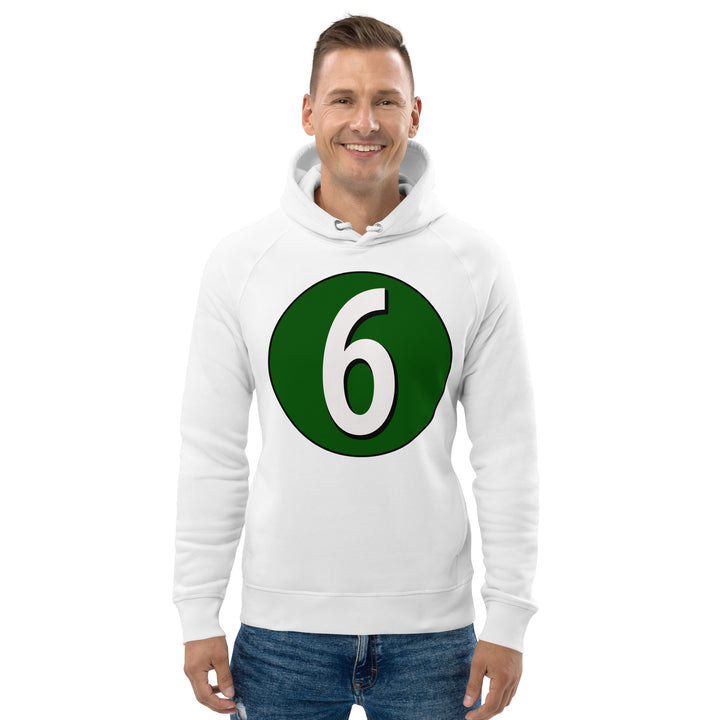 Unisex pullover hoodie: White on Hunter Green 6