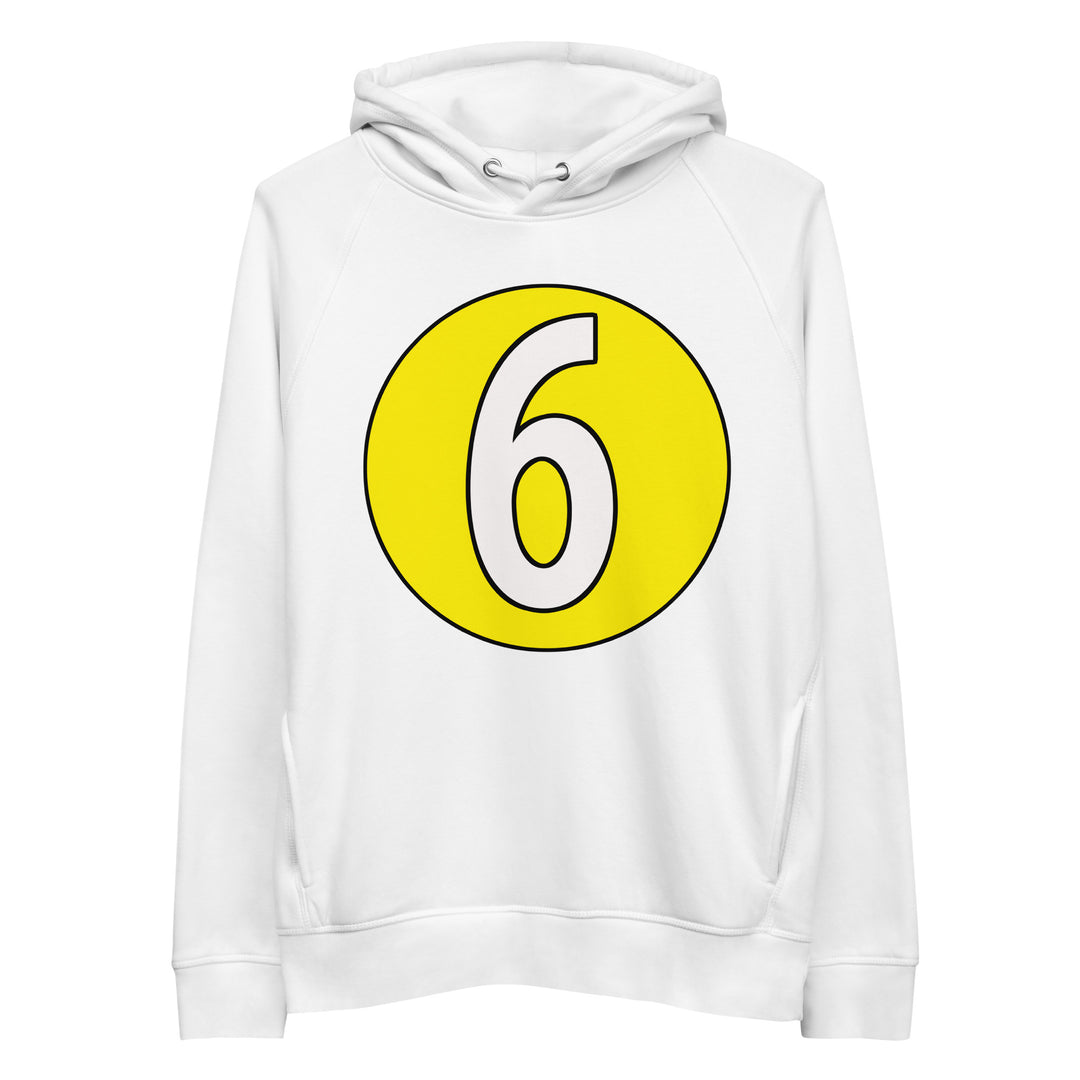 Unisex pullover hoodie: White on Yellow 6