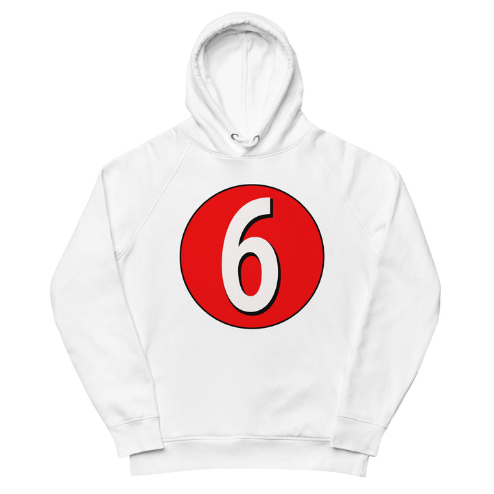 Unisex pullover hoodie: White in Red 6