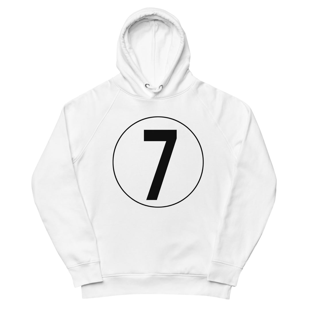 Unisex pullover hoodie: Black on White 7