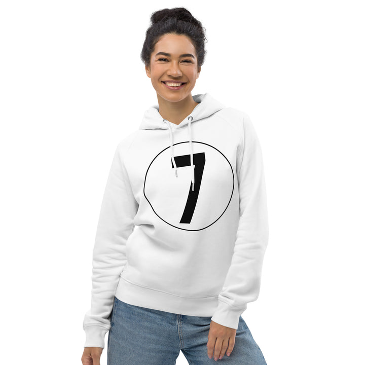 Unisex pullover hoodie: Black on White 7