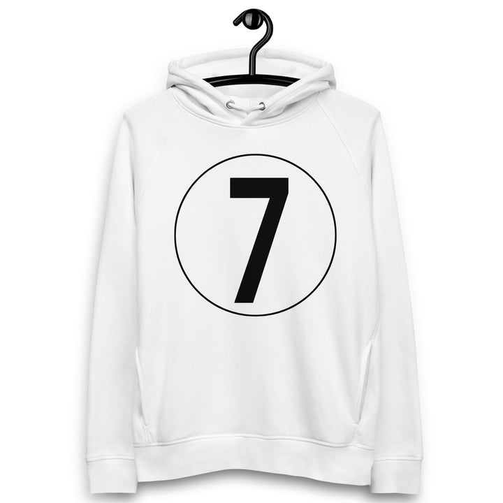 Unisex pullover hoodie: Black on White 7