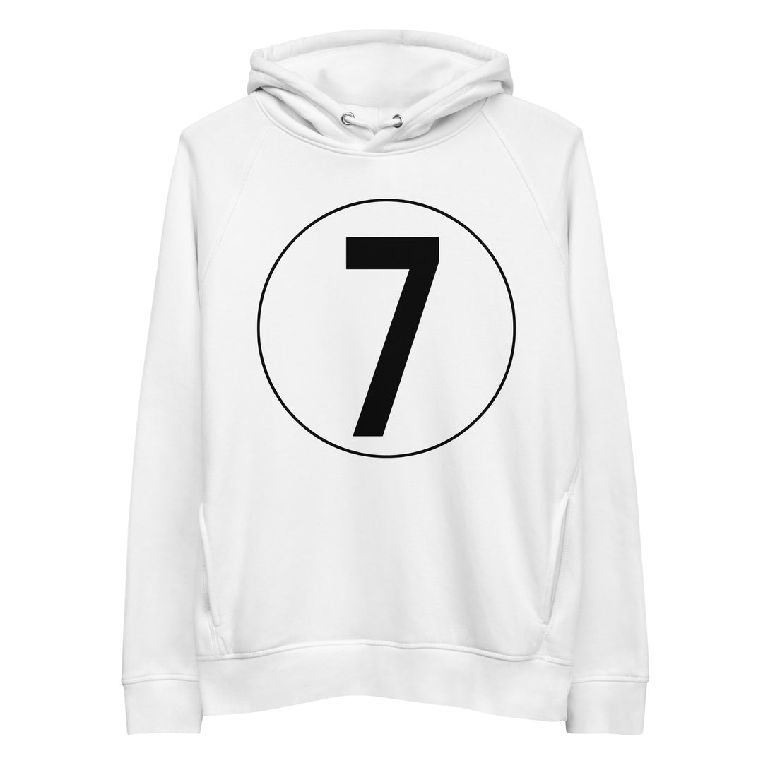 Unisex pullover hoodie: Black on White 7