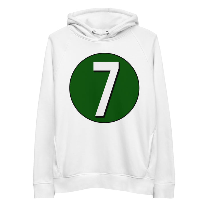 Unisex pullover hoodie: White on Hunter Green 7