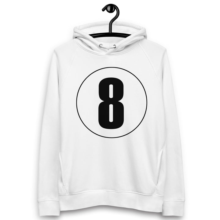 Unisex pullover hoodie: Black on White 8