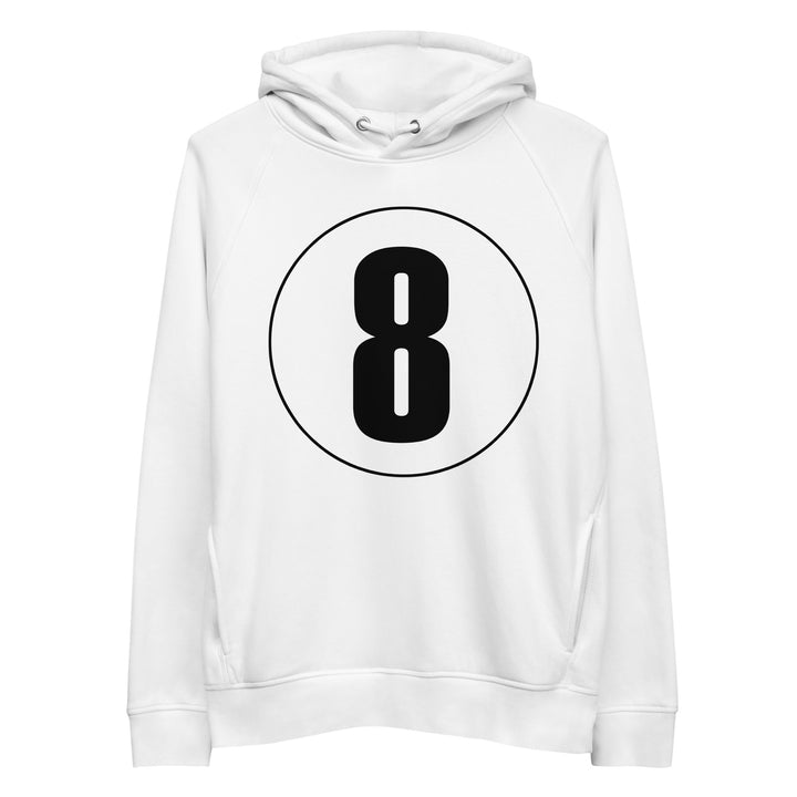 Unisex pullover hoodie: Black on White 8