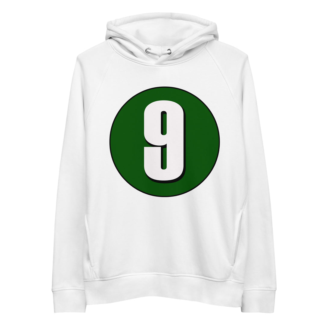 Unisex pullover hoodie: White on Hunter Green 9