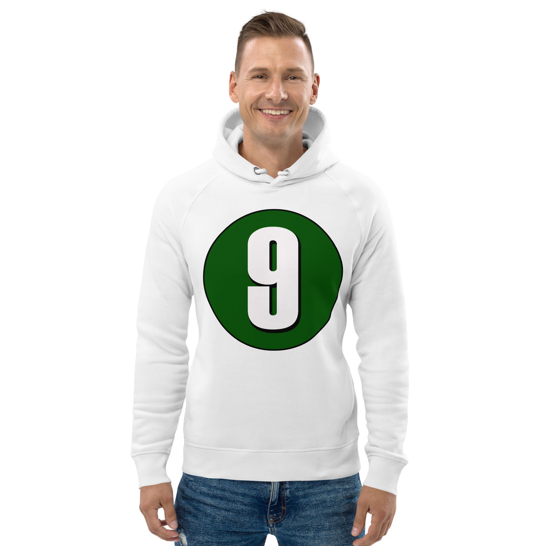 Unisex pullover hoodie: White on Hunter Green 9