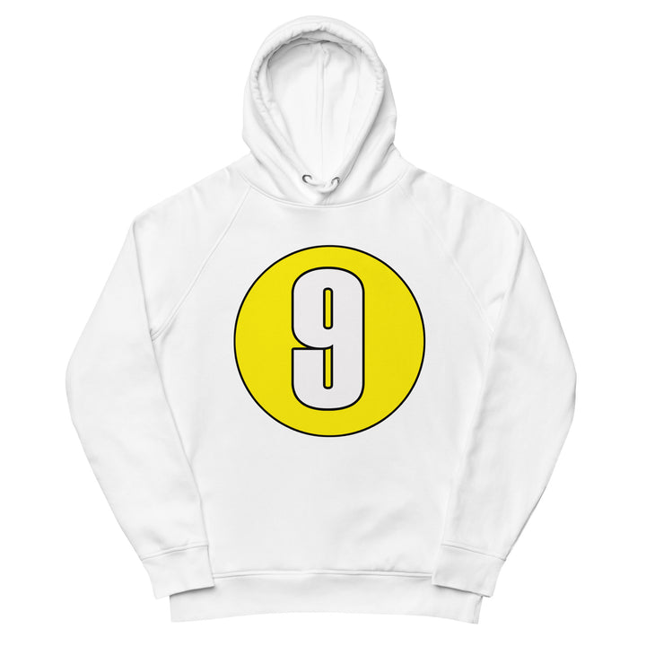 Unisex pullover hoodie: White on Yellow 9