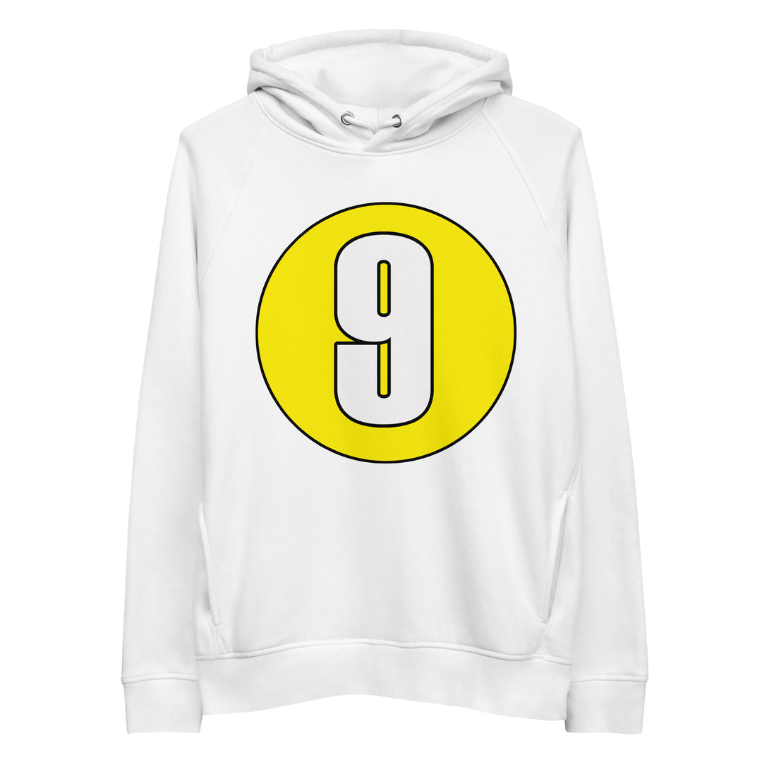 Unisex pullover hoodie: White on Yellow 9