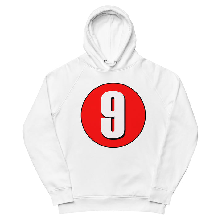 Unisex pullover hoodie: White on Red 9