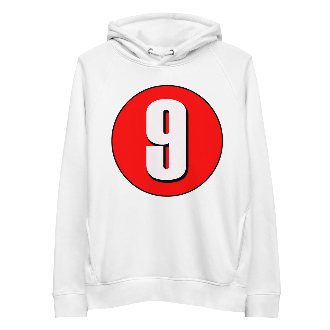 Unisex pullover hoodie: White on Red 9