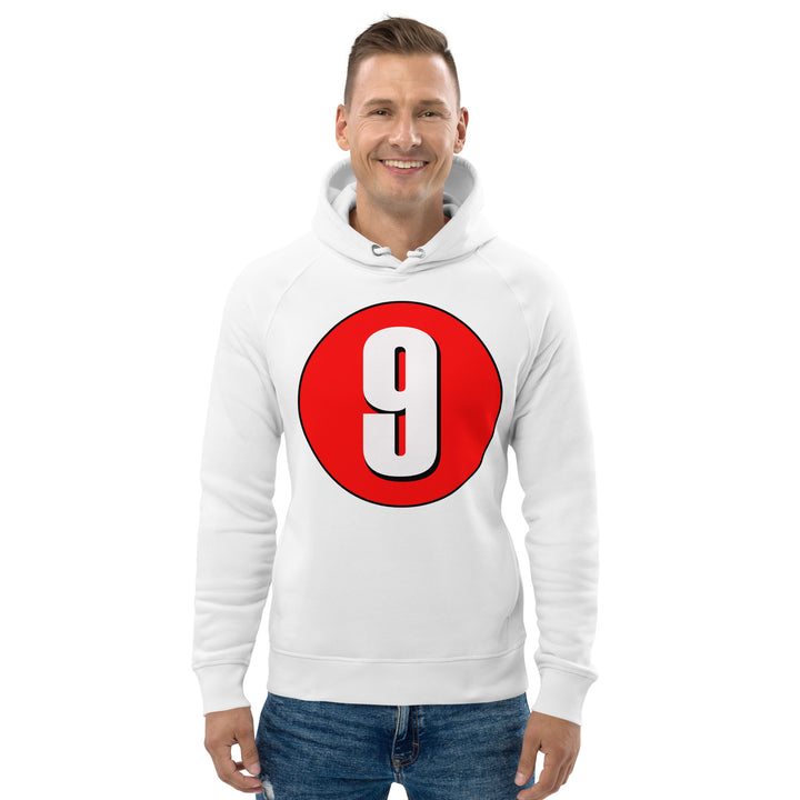 Unisex pullover hoodie: White on Red 9