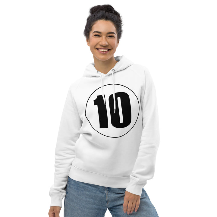 Unisex pullover hoodie: Black on White 10