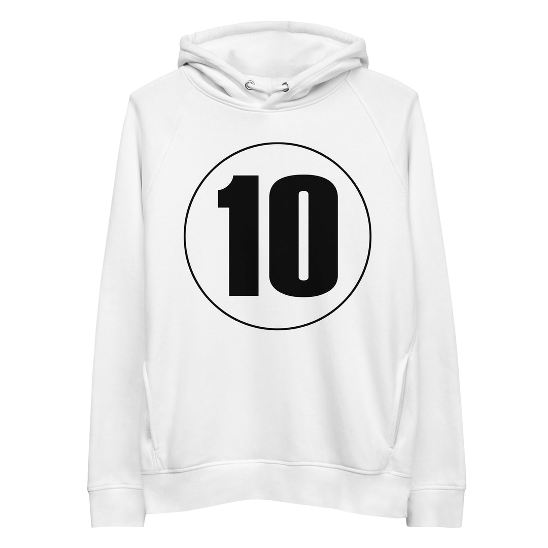 Unisex pullover hoodie: Black on White 10