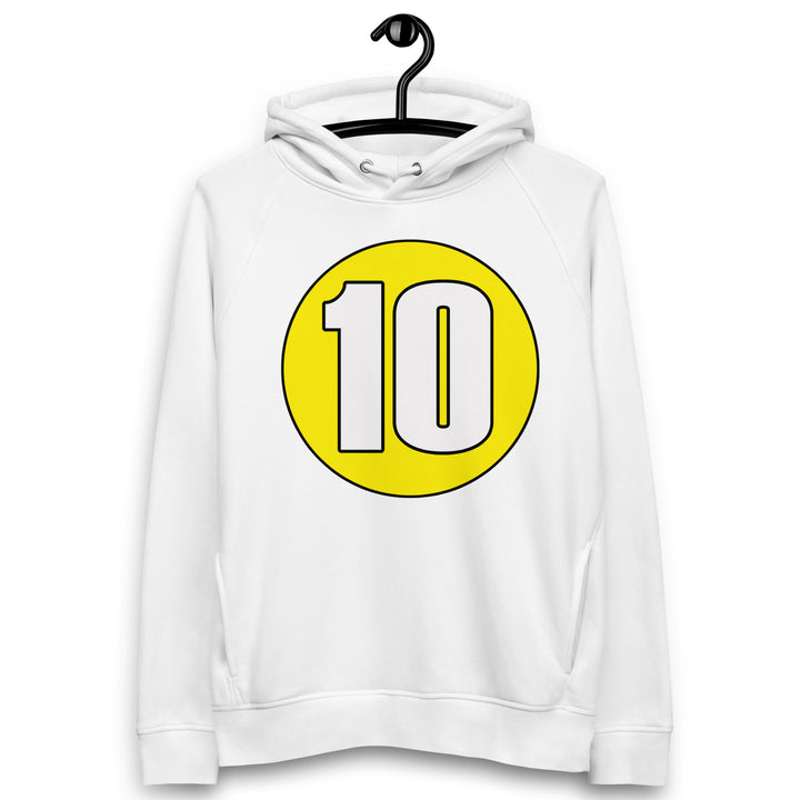 Unisex pullover hoodie: White on Yellow 10