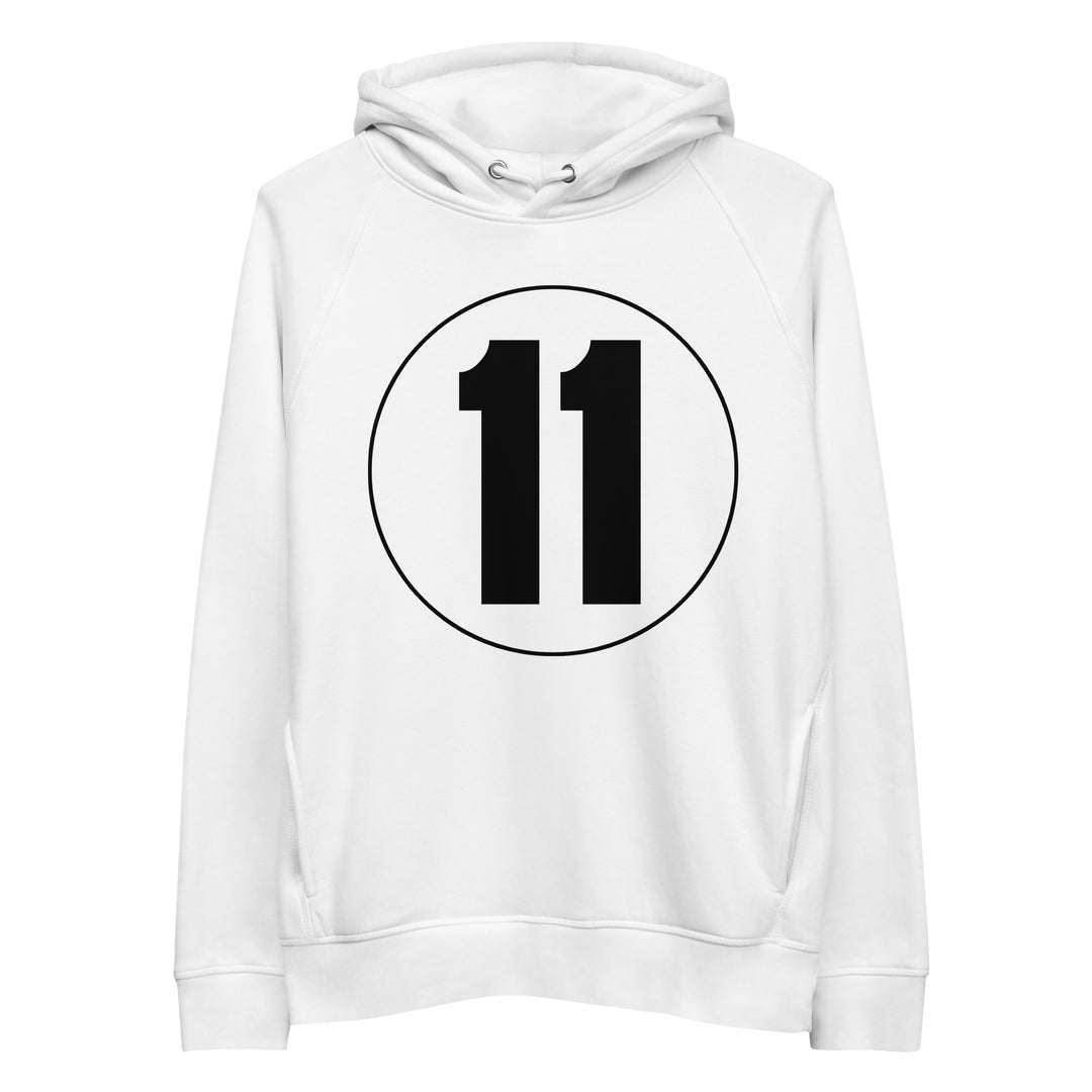 Unisex pullover hoodie: Black on White 11