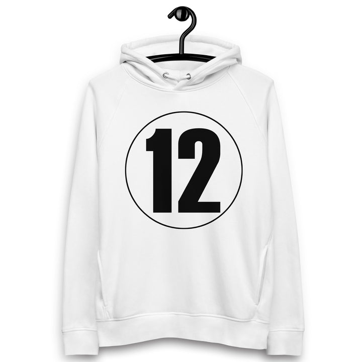 Unisex pullover hoodie: Black on White 12