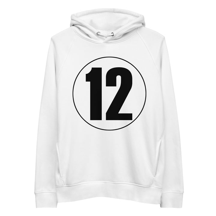 Unisex pullover hoodie: Black on White 12