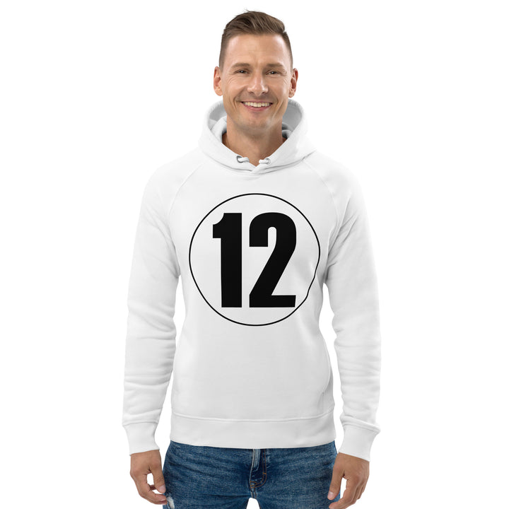 Unisex pullover hoodie: Black on White 12