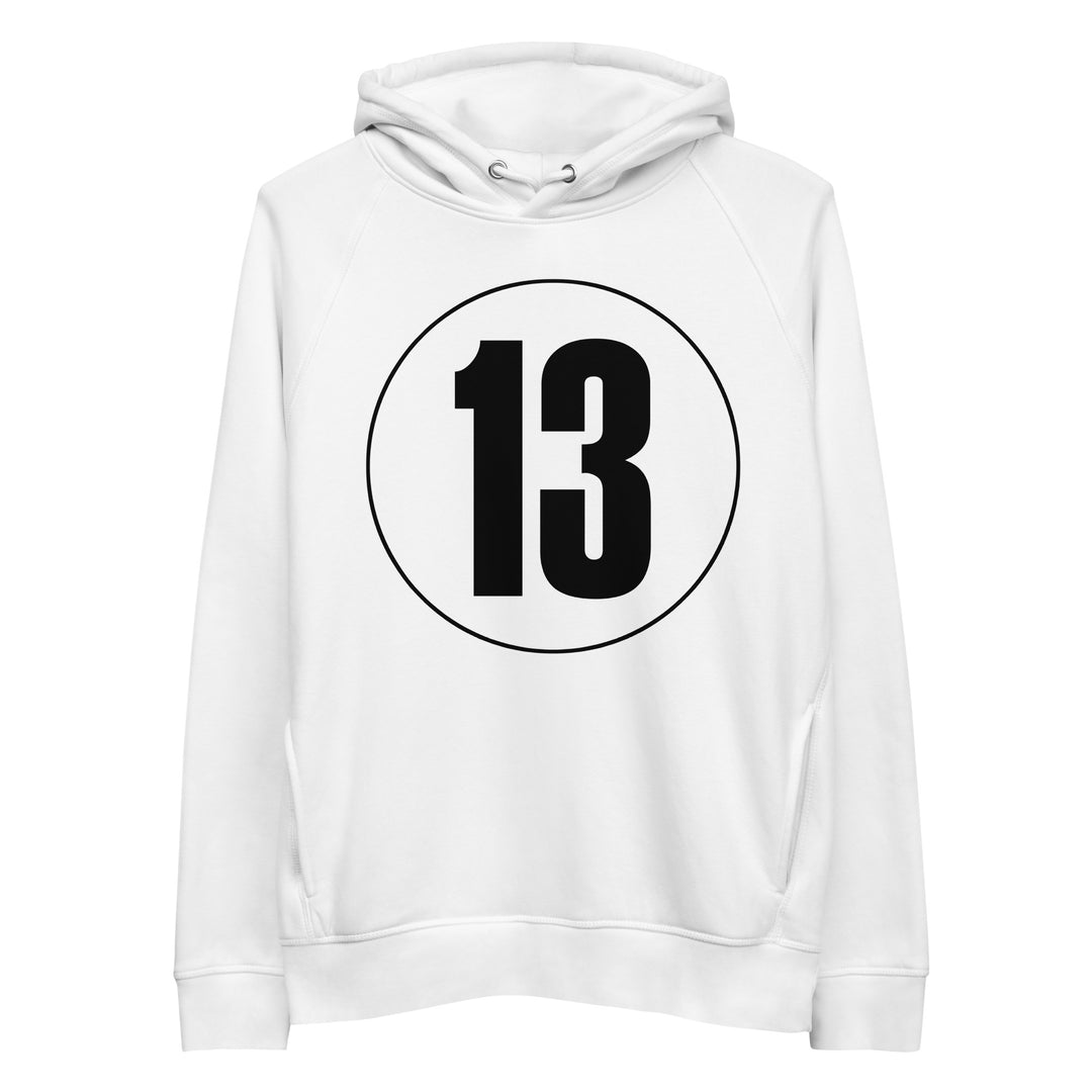 Unisex pullover hoodie: Black on White 13