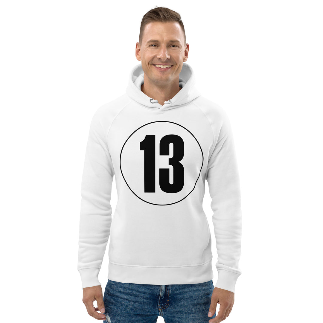 Unisex pullover hoodie: Black on White 13