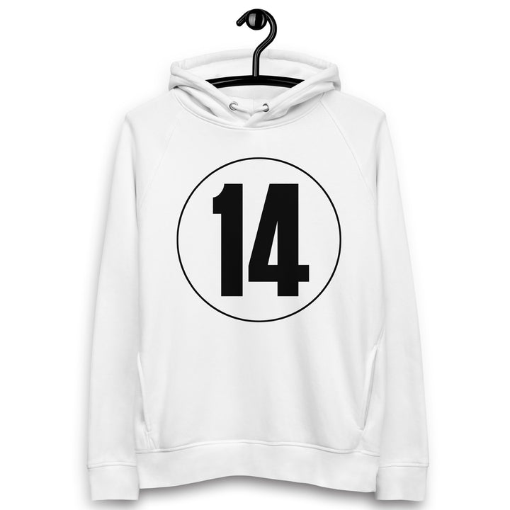 Unisex pullover hoodie: Black on White 14