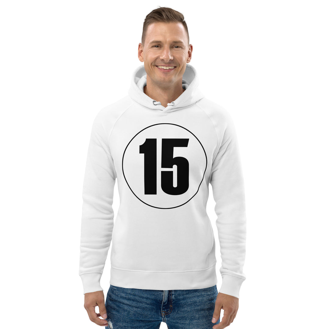 Unisex pullover hoodie: Black on White 15