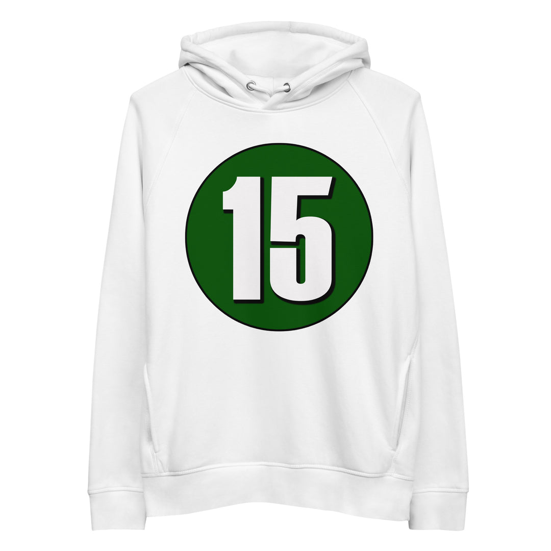 Unisex pullover hoodie: White on Hunter Green 15