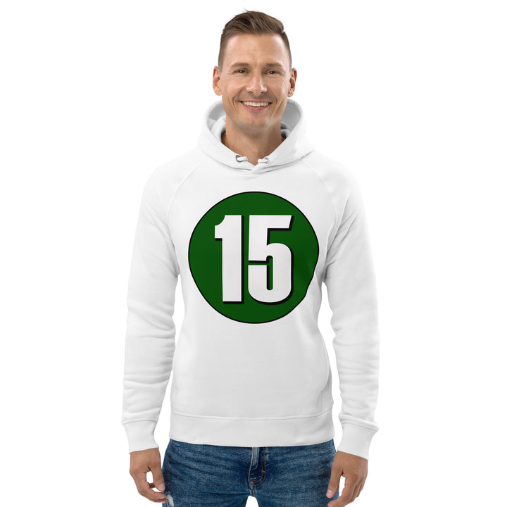 Unisex pullover hoodie: White on Hunter Green 15