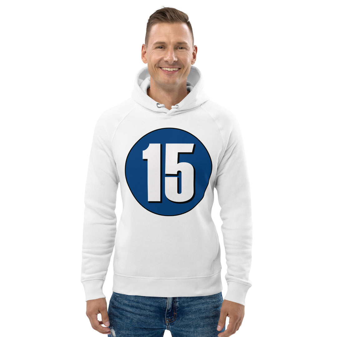 Unisex pullover hoodie: White on Navy Blue 15