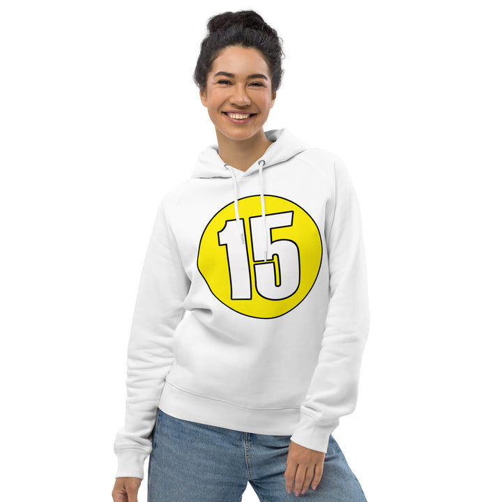 Unisex pullover hoodie: White on Yellow 15