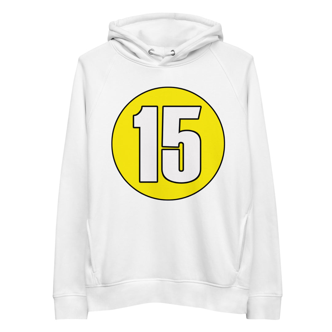 Unisex pullover hoodie: White on Yellow 15