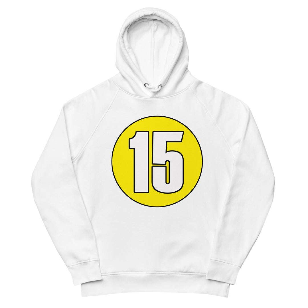 Unisex pullover hoodie: White on Yellow 15