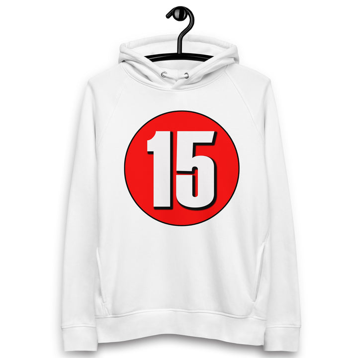 Unisex pullover hoodie: White on Red 15