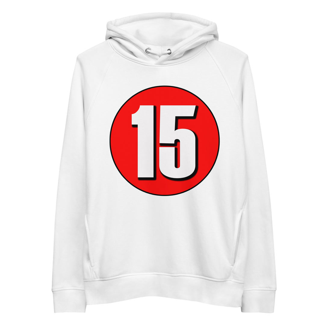 Unisex pullover hoodie: White on Red 15