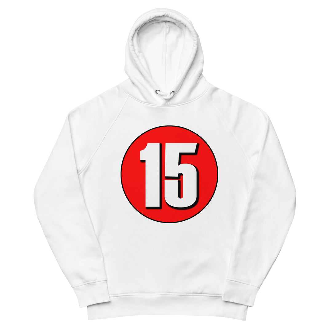 Unisex pullover hoodie: White on Red 15